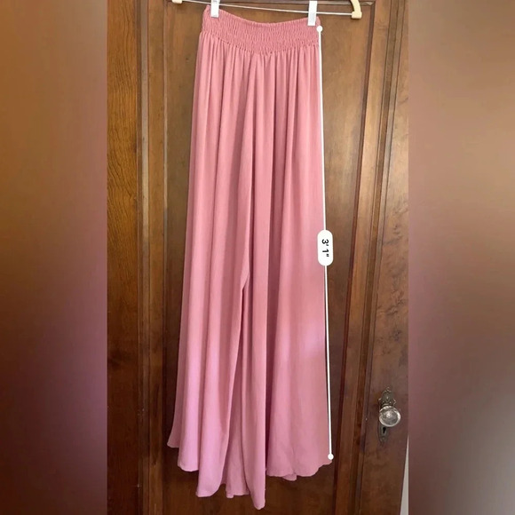 Misa Los Angeles Blush Pink Pilar Wide Leg Pants Women Size XS, S, M - Picture 8 of 11